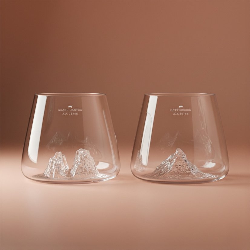 Alaskan Maker designové sklenice na whisky Grand Canyon & Matterhorn