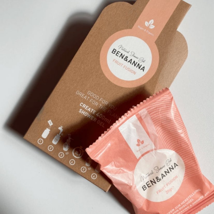 Ben & Anna Sprchový gel v prášku Fruit Fusion 2×20g