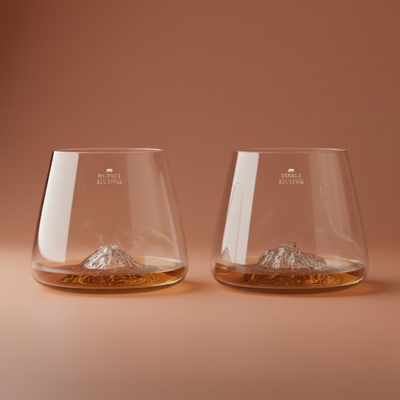 Alaskan Maker designové sklenice na whisky Fuji & Denali