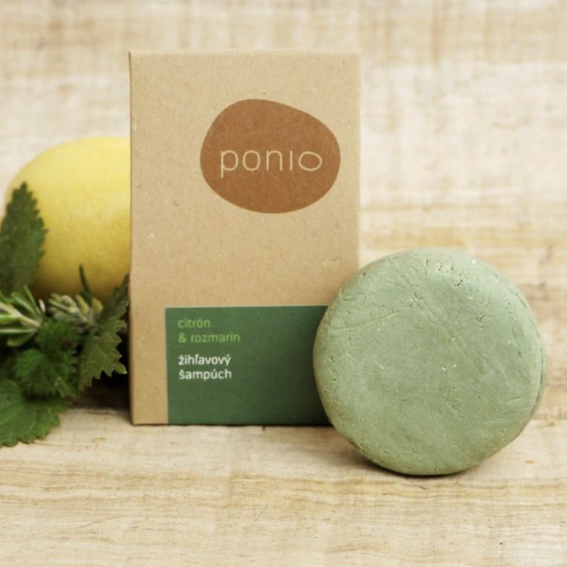 Ponio tuhý kopřivový šampon na vlasy Citron a rozmarýn